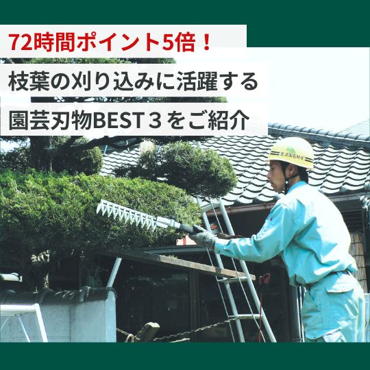 72時間ポイント5倍！ 枝葉の刈り込みに活躍する刃物BEST3ご紹介