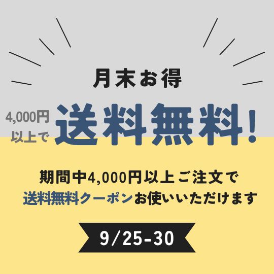 6日間限定！月末お得な送料無料キャンペーン開始